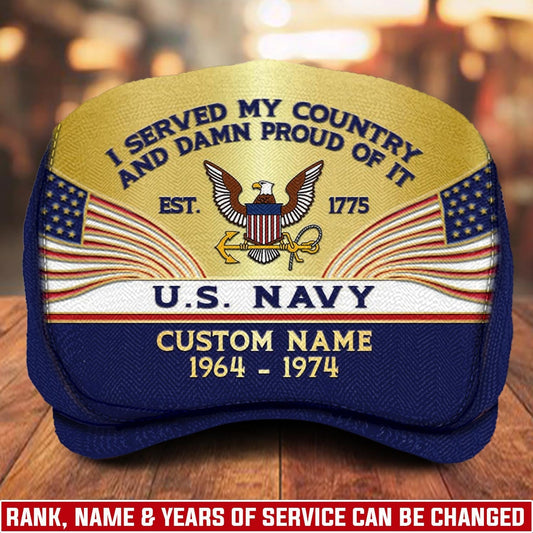 Custom U.S. Navy Jeff Cap –  Heritage Flag Emblem