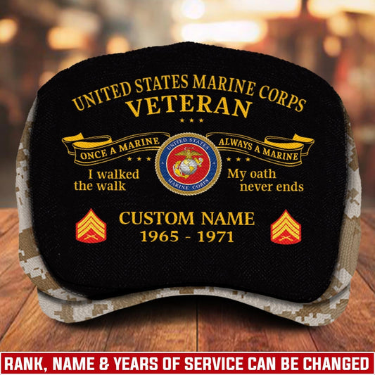 Custom U.S. Marine Corps Jeff Cap – Heritage Oath Emblem