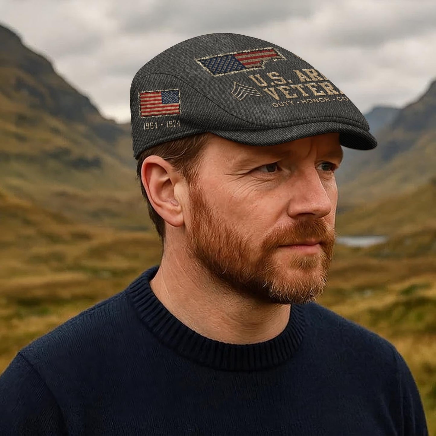 Custom U.S. Army Jeff Cap –  Denim Patch Cap