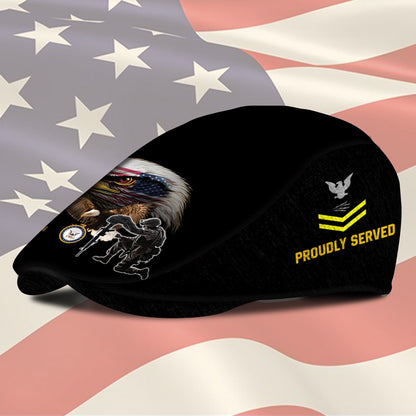 Custom U.S. Navy Jeff Cap – Bald Eagle Design