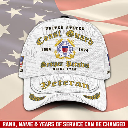 US Coast Guard – Classic Cap – Veteran White Cap