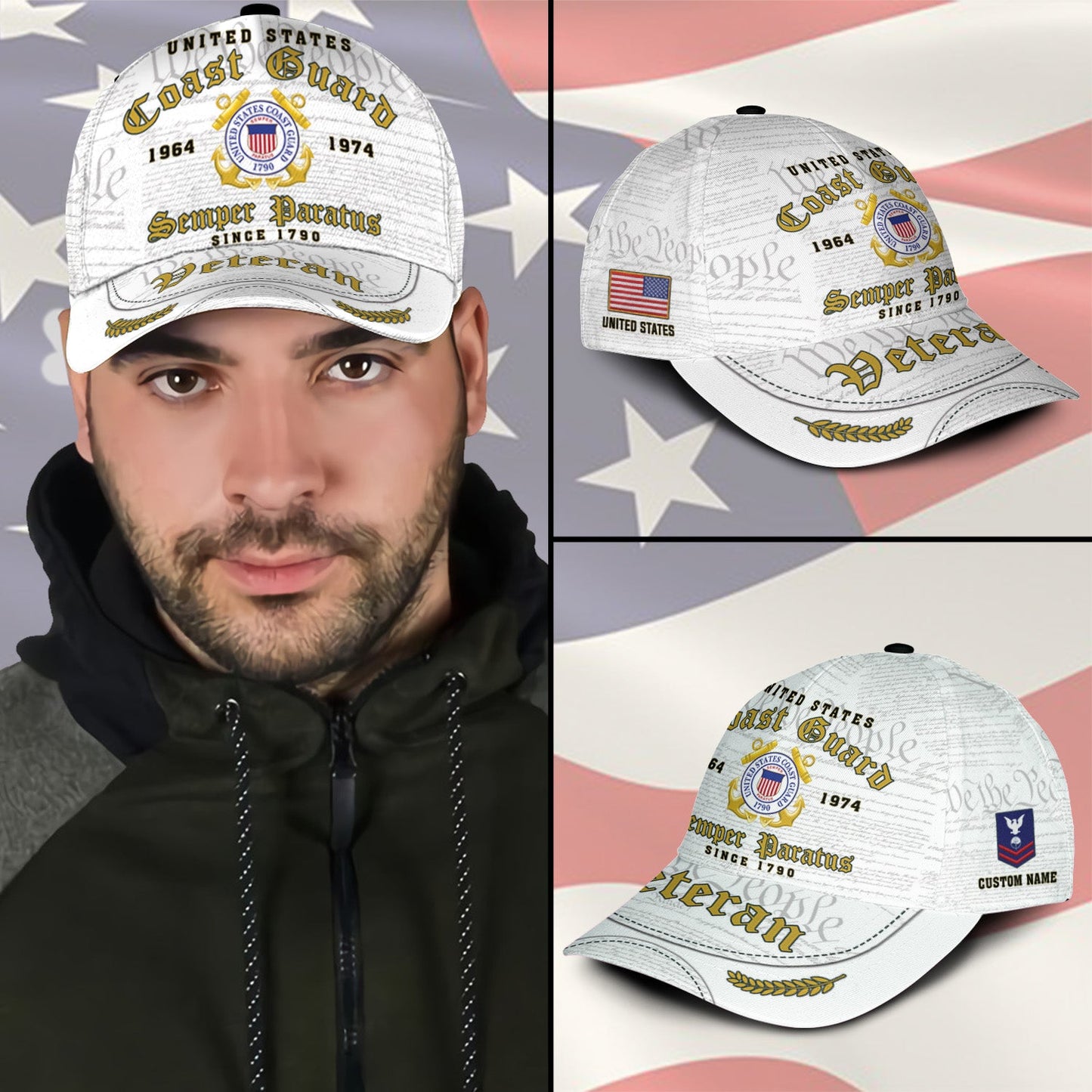 US Coast Guard – Classic Cap – Veteran White Cap
