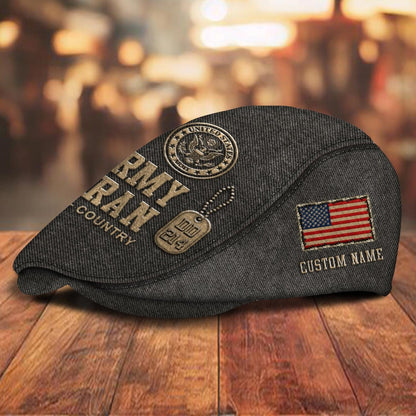 Custom U.S. Army Jeff Cap –  Denim Patch Cap