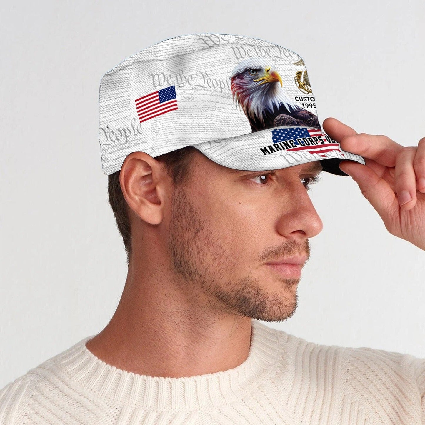 US Marine Corps – Military Cap - American By Birth, Veteran By Choice